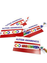 Load image into Gallery viewer, Autism Awareness Rainbow Infinity Symbol Hair Tie & Bracelet