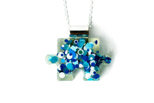 Load image into Gallery viewer, Autism Awareness Resin Puzzle Piece Necklace