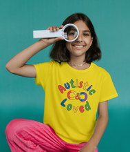 Load image into Gallery viewer, Autistic &amp; Loved Infinity T-Shirt Kids
