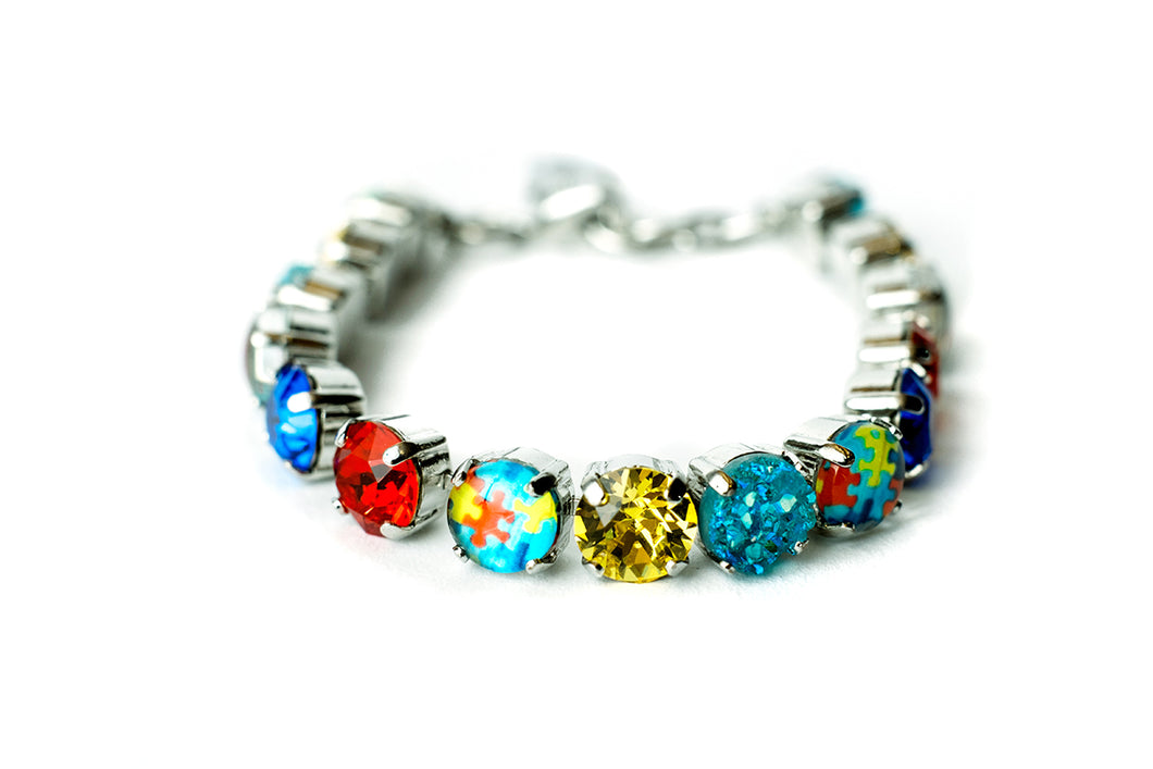 Autism Puzzle Glass Dome Bracelet (8mm)