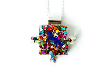 Load image into Gallery viewer, Autism Awareness Resin Puzzle Piece Necklace (Kids)
