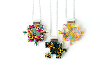 Load image into Gallery viewer, Autism Awareness Resin Puzzle Piece Necklace (Kids)
